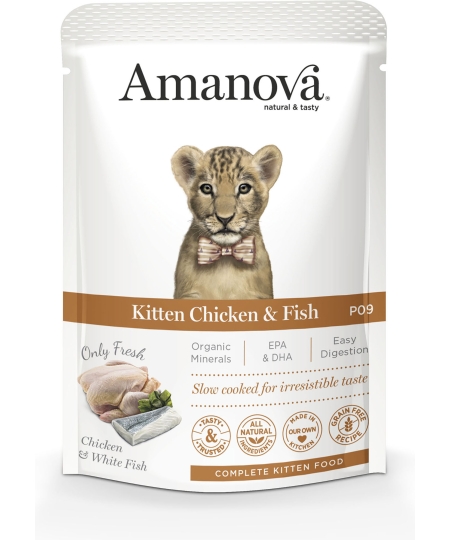 AMANOVA KITTEN CHICKEN & FISH POUCH
