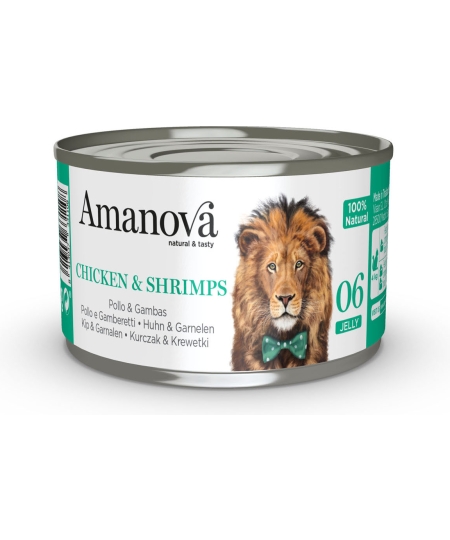 AMANOVA CAT CHICKEN & SHRIMPS CANS IN JELLY