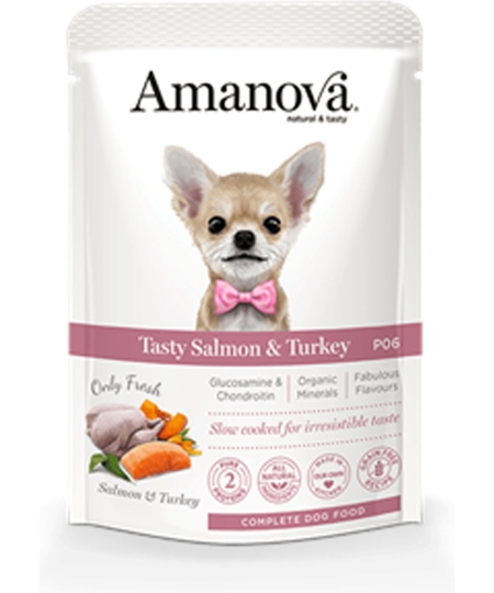 AMANOVA ADULT SALMON & TURKEY POUCH