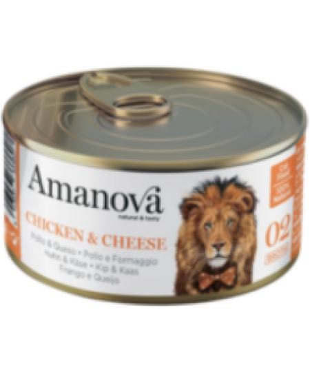 AMANOVA CAT CHICKEN & CHEESE IN BROTH